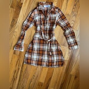 Children’s Place Plaid Button-Up Dress Size 7/8